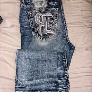 Rock Revival Blue Boot Cut Jeans for Women BARELY WORN